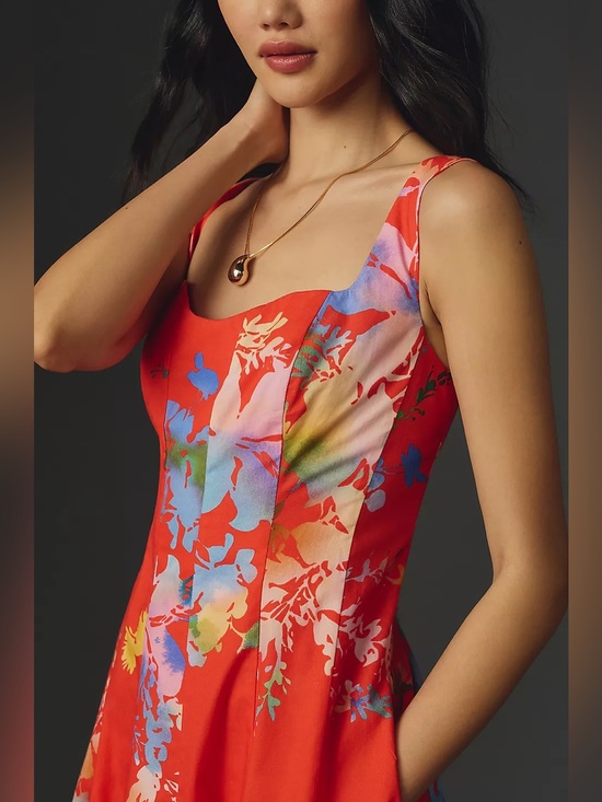 Anthropologie Dresses & Skirts - NWT Size 2X - Anthropologie Cotton Sweetheart floral Midi Dress (US$ 168)